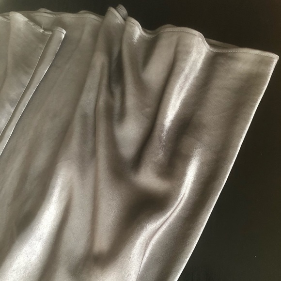 Zara "Tie Dye" Satin Maxi Dress, Gray / Silver, M - Picture 8 of 12